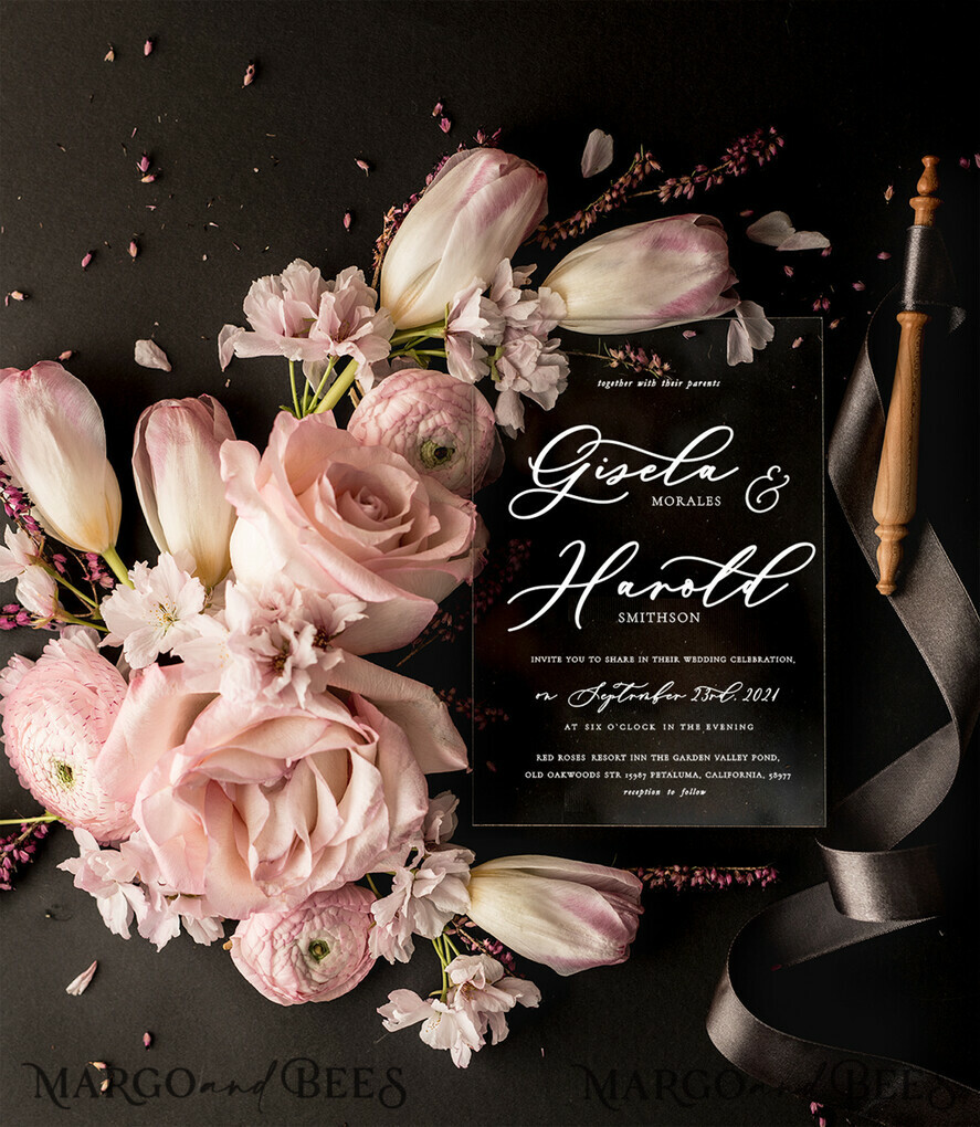WEDDING INVITATIONS Elegant Invites Classic Cards Romantic Blush Pink Box Wedding Invitation Suite, Elegant Heather Wedding Invites, Luxury Acrylic Plexi Wedding Invitations, Glamour Vellum Wedding Cards