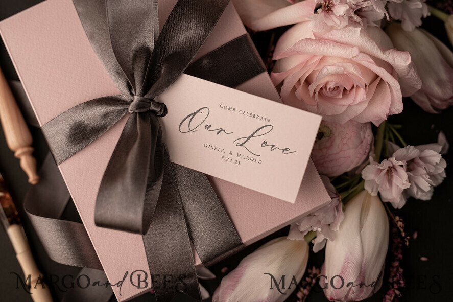 WEDDING INVITATIONS Elegant Invites Classic Cards Romantic Blush Pink Box Wedding Invitation Suite, Elegant Heather Wedding Invites, Luxury Acrylic Plexi Wedding Invitations, Glamour Vellum Wedding Cards