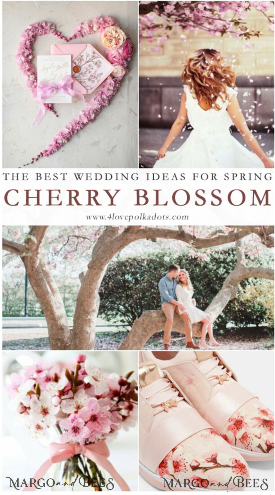 WEDDING INVITATIONS Elegant Invites Classic Cards Spring Bespoke Wedding Invitations Cherry Blossom Stationery with HandMade Silk Bow Gold Foil Letters Blush Pink Envelope