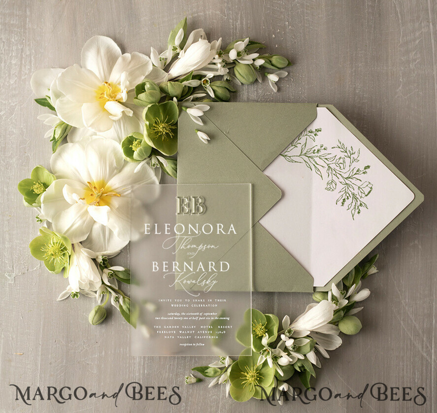 WEDDING INVITATIONS Elegant Invites Classic Cards Luxury Olive Wedding Invitations, Elegant Tuscany Wedding Invites, Romantic Italian Wedding Cards, Destination Wedding Invitation Suite, Bespoke Green Wedding Stationery