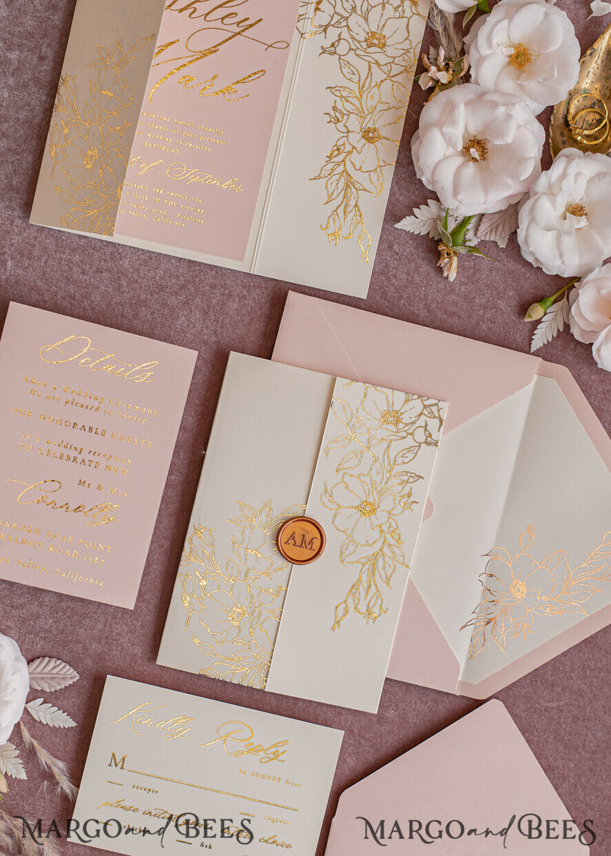 WEDDING INVITATIONS gold / rose gold / silver / glitter Bespoke wedding invitation cards, Glamour Wedding Invitations • Glitter Shine Wedding Invitation Suite • Luxury Wedding Cards