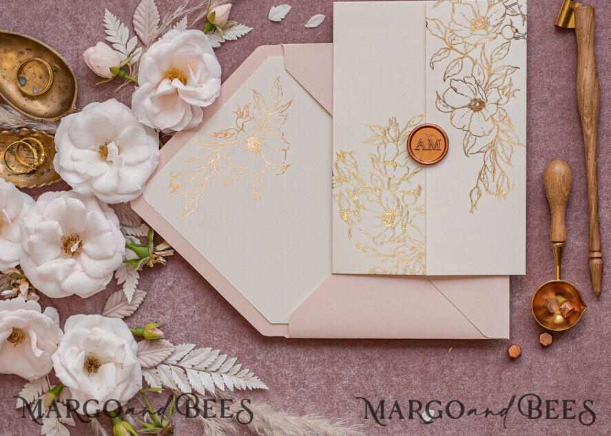 WEDDING INVITATIONS gold / rose gold / silver / glitter Bespoke wedding invitation cards, Glamour Wedding Invitations • Glitter Shine Wedding Invitation Suite • Luxury Wedding Cards