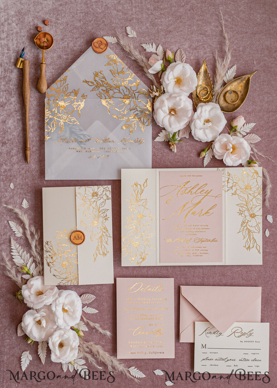 WEDDING INVITATIONS gold / rose gold / silver / glitter Bespoke wedding invitation cards, Glamour Wedding Invitations • Glitter Shine Wedding Invitation Suite • Luxury Wedding Cards