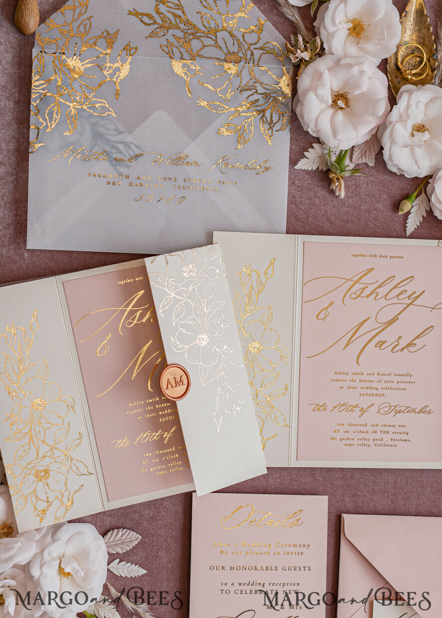 WEDDING INVITATIONS gold / rose gold / silver / glitter Bespoke wedding invitation cards, Glamour Wedding Invitations • Glitter Shine Wedding Invitation Suite • Luxury Wedding Cards