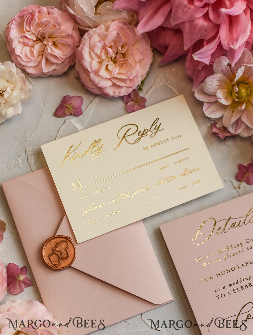 WEDDING INVITATIONS gold / rose gold / silver / glitter Wedding invitations custom colors, Glamour wedding invitations • Romantic Wedding Invitation Suite • Rose Gold Wedding Invites