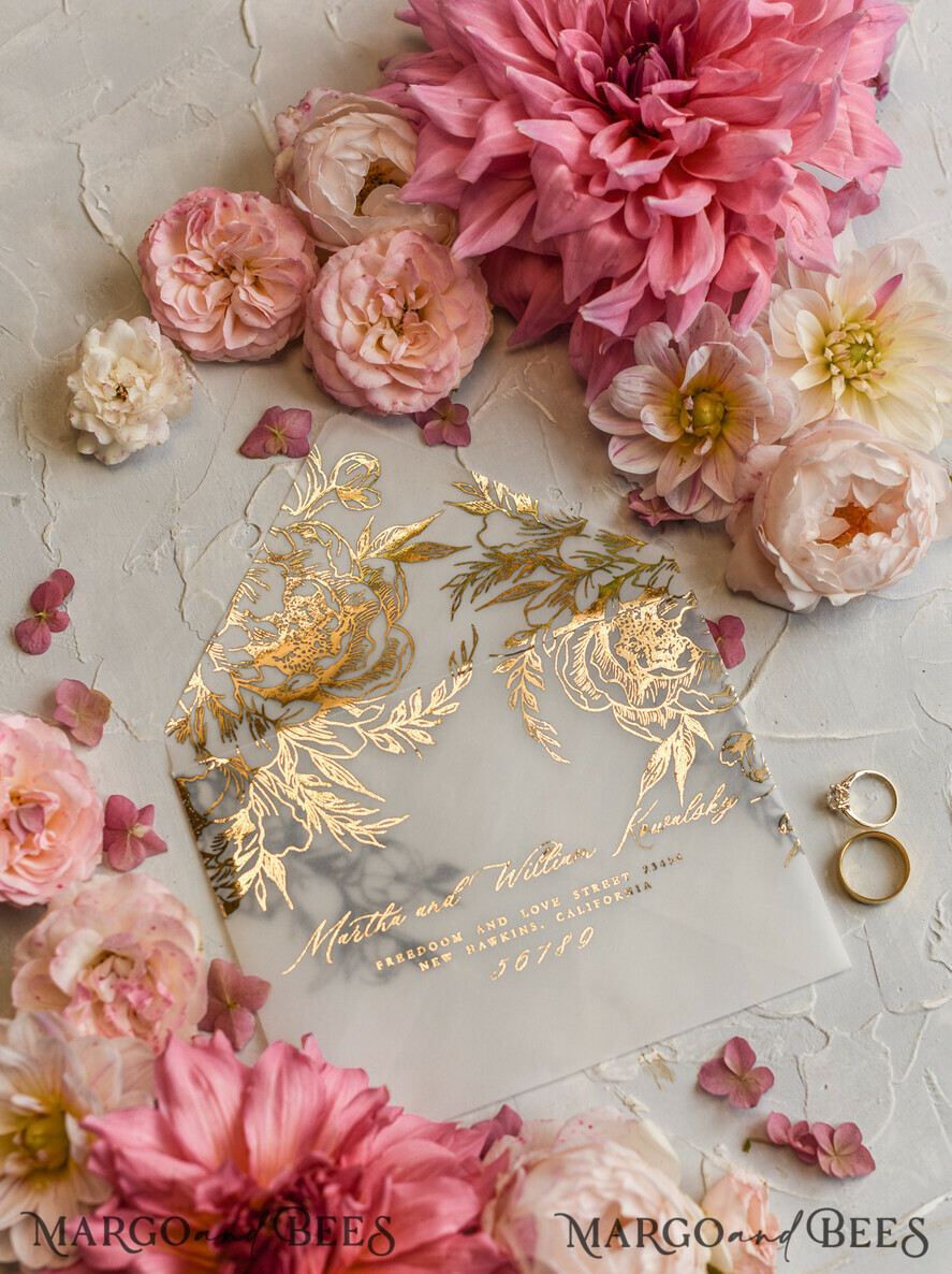 WEDDING INVITATIONS gold / rose gold / silver / glitter Wedding invitations custom colors, Glamour wedding invitations • Romantic Wedding Invitation Suite • Rose Gold Wedding Invites