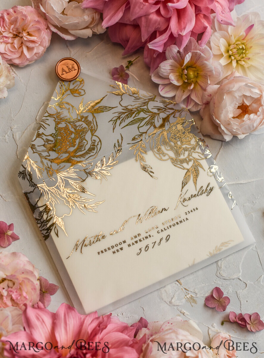 WEDDING INVITATIONS gold / rose gold / silver / glitter Wedding invitations custom colors, Glamour wedding invitations • Romantic Wedding Invitation Suite • Rose Gold Wedding Invites