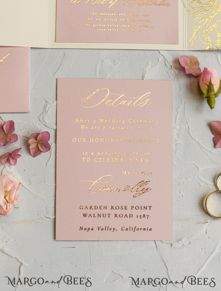 WEDDING INVITATIONS gold / rose gold / silver / glitter Wedding invitations custom colors, Glamour wedding invitations • Romantic Wedding Invitation Suite • Rose Gold Wedding Invites