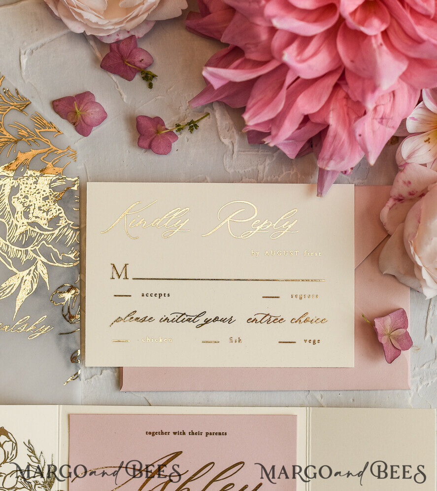 WEDDING INVITATIONS gold / rose gold / silver / glitter Wedding invitations custom colors, Glamour wedding invitations • Romantic Wedding Invitation Suite • Rose Gold Wedding Invites