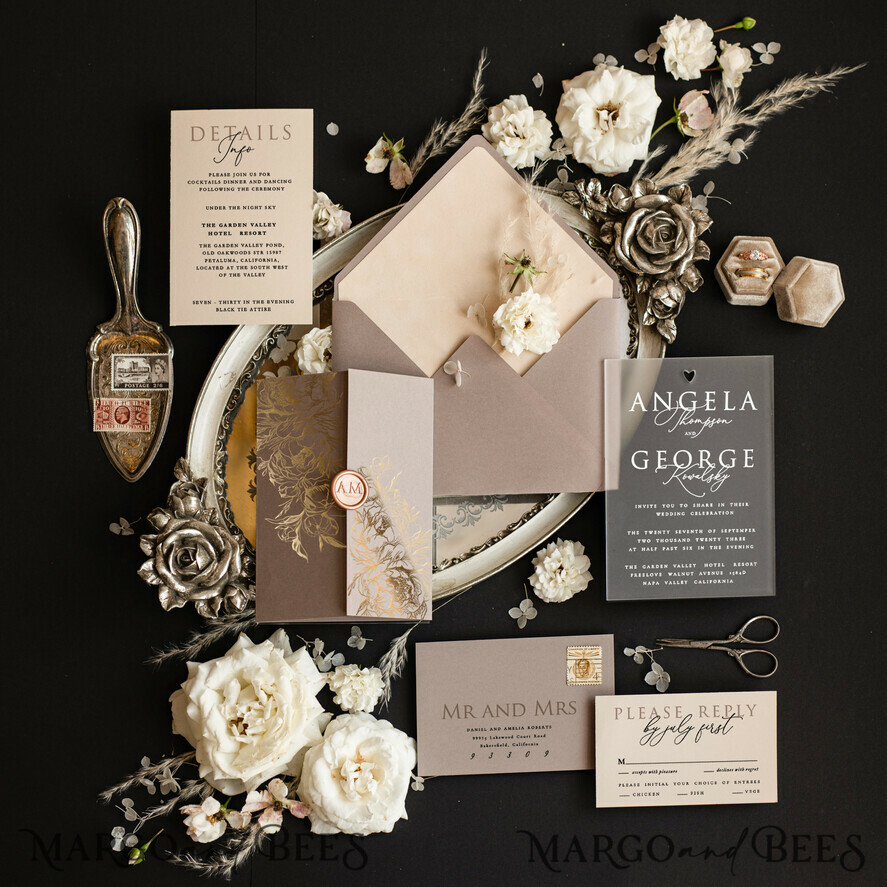 WEDDING INVITATIONS gold / rose gold / silver / glitter Modern wedding invitations, luxury wedding invitations , glamour wedding invitation suite, luxury wedding cards, cappuccino, gold wedding, custom wedding invitations, personalization, velvet wedding invitations, velvet wedding invites, velvet, elegant wedding invitations, handmade, delicate, acryl wedding invitations, gold foil print out