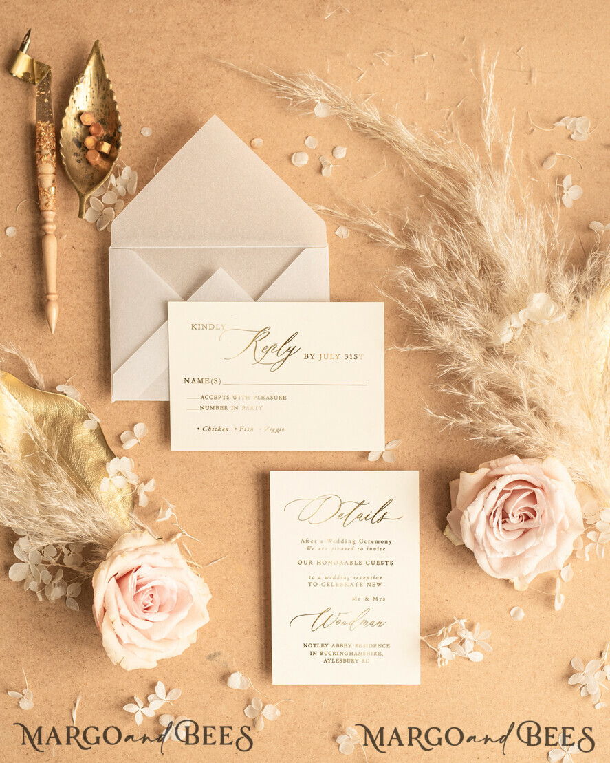 WEDDING INVITATIONS gold / rose gold / silver / glitter Personalised Wedding invitations, Glamour Wedding Invitation Suite • Golden Shine Wedding Stationery • Luxury Wedding Invites