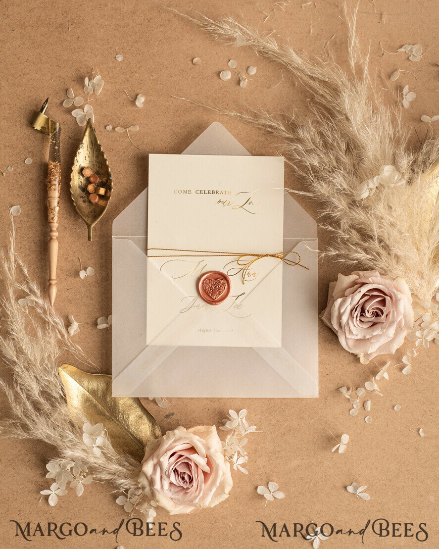 WEDDING INVITATIONS gold / rose gold / silver / glitter Personalised Wedding invitations, Glamour Wedding Invitation Suite • Golden Shine Wedding Stationery • Luxury Wedding Invites