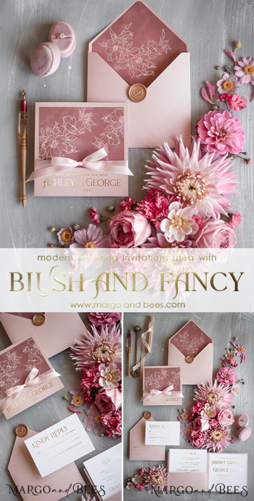WEDDING INVITATIONS gold / rose gold / silver / glitter Luxury wedding invitations, luxurious wedding, blush pink, blush pink wedding, blush pink and gold wedding, velvet, velvet wedding invitations, pocket wedding invitation, pink ribbon, pink bow, white flowers, velvet wedding cards, elegant wedding invitations, gold wedding, gold foil print out, pink pocket wedding invitations, pink wedding invites, pink wedding stationery, pink wedding accessories, pink and white wedding invitations