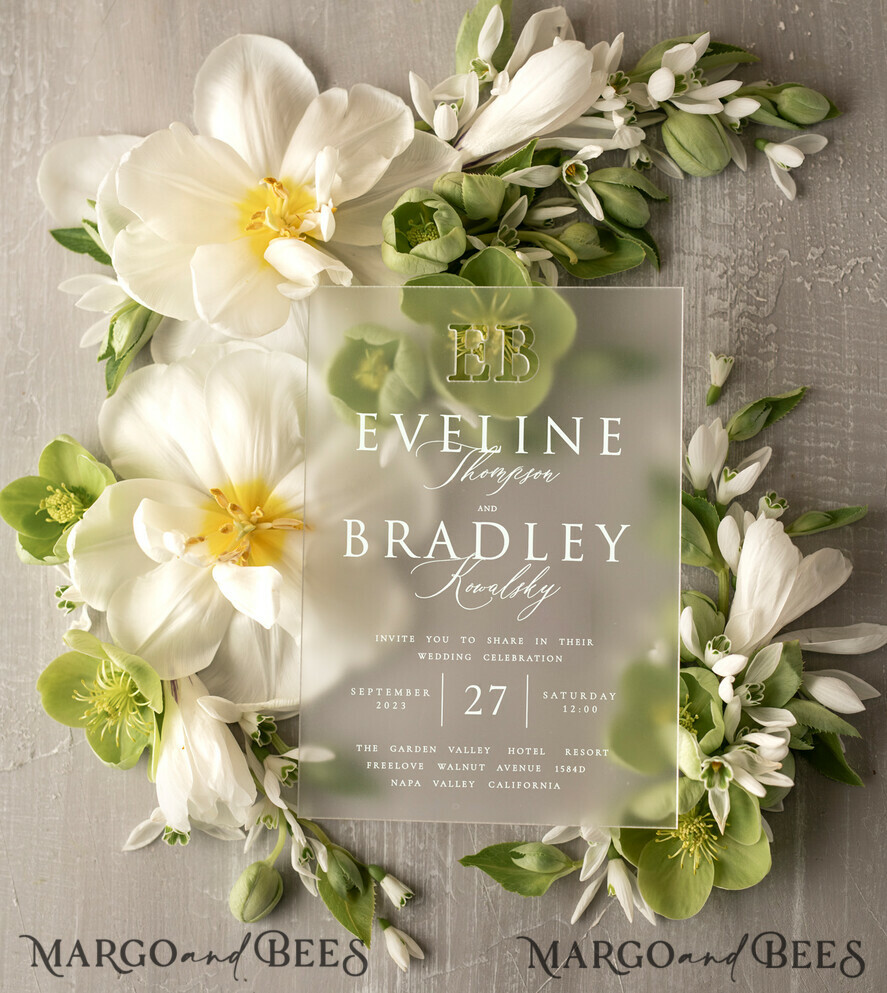 WEDDING INVITATIONS gold / rose gold / silver / glitter Sage Green Acrylic Wedding invitations suite, Luxury Frozen Acryl Wedding Invitations • Glamour Gold Wedding Invitation Suite • Luxury Acrylic Wedding Cards