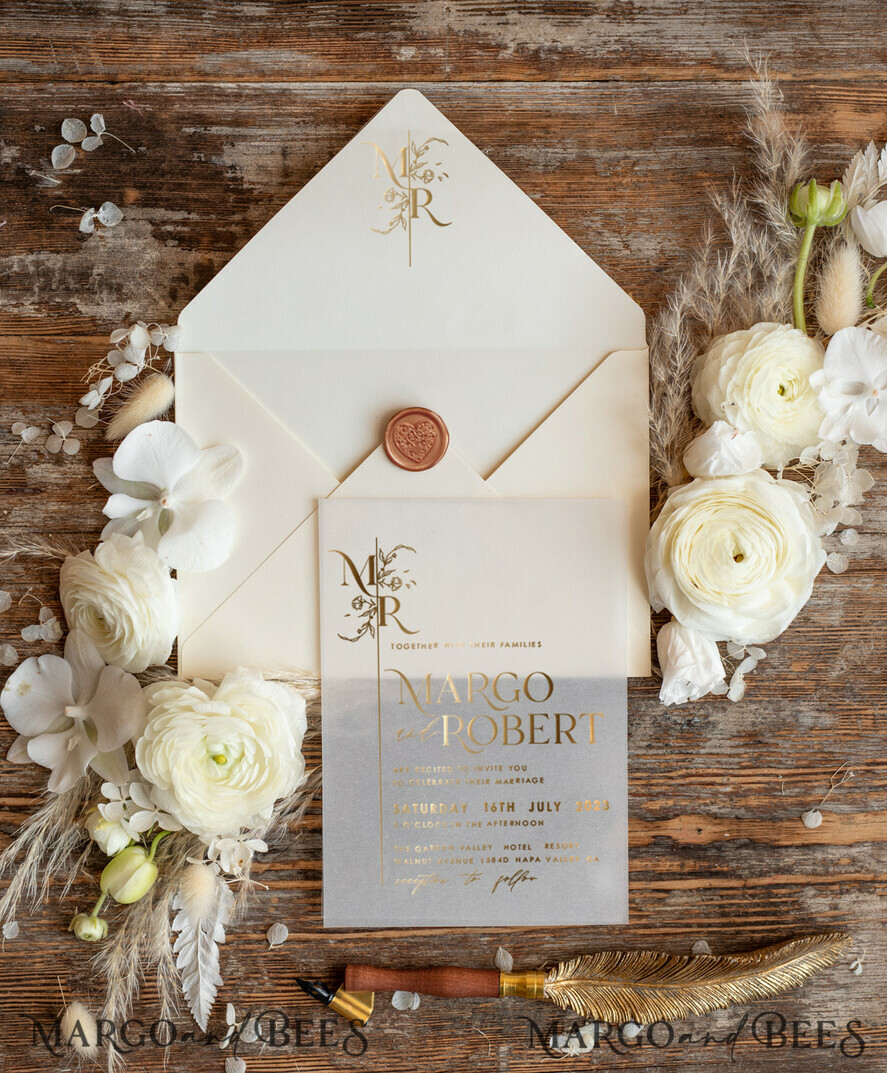 WEDDING INVITATIONS gold / rose gold / silver / glitter Personalised wedding invitation, Glamour wedding invitations • Romantic Wedding Invitation Suite • Rose Gold Wedding Invites