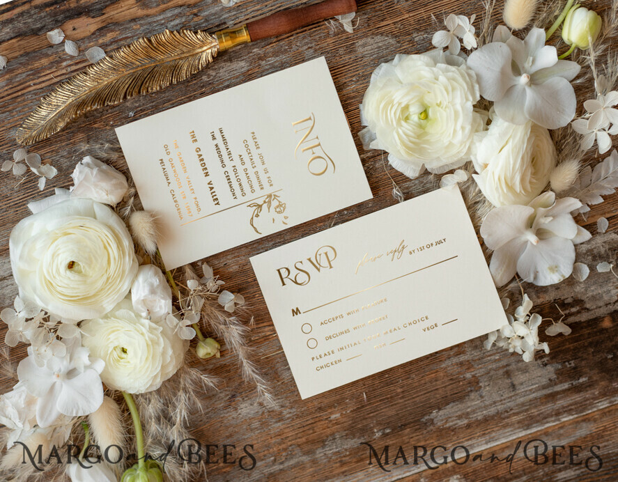 WEDDING INVITATIONS gold / rose gold / silver / glitter Personalised wedding invitation, Glamour wedding invitations • Romantic Wedding Invitation Suite • Rose Gold Wedding Invites