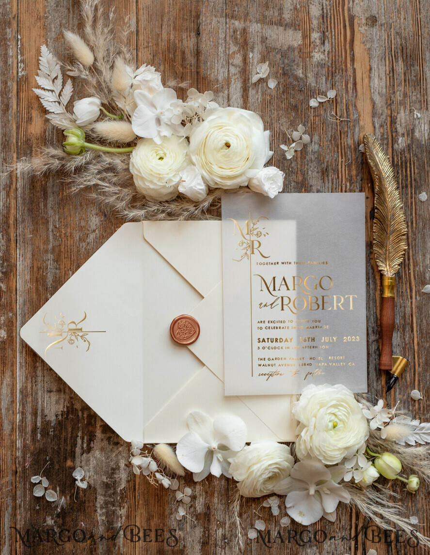 WEDDING INVITATIONS gold / rose gold / silver / glitter Personalised wedding invitation, Glamour wedding invitations • Romantic Wedding Invitation Suite • Rose Gold Wedding Invites