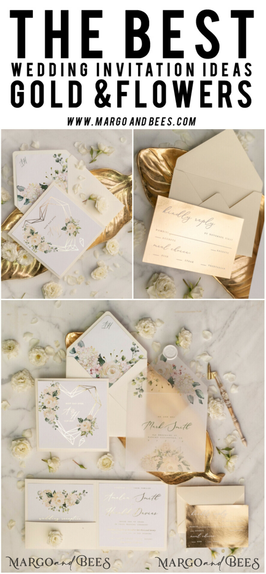 WEDDING INVITATIONS gold / rose gold / silver / glitter Ecru wedding invitations, floral wedding invitations, green lettering, gold mirror paper, ecru and white wedding invitations, white wedding invitations, gold foil print out, gold foil, gold lettering, vellum envelope, pocket wedding invitation, pocket wedding invitations, floral wedding, floral wedding cards, geometric wedding invitations, geometric heart, ecru wedding cards, gold mirror paper