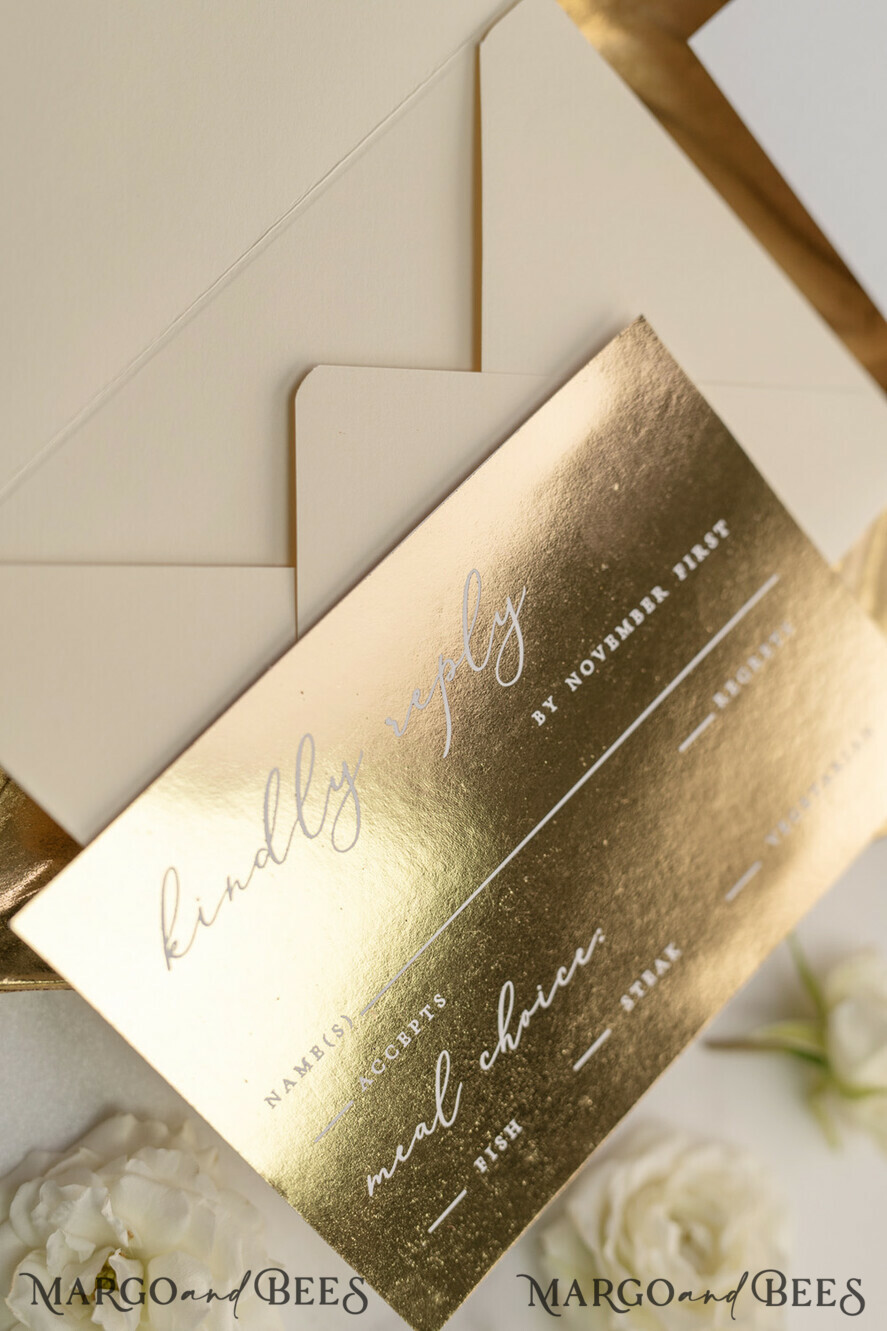 WEDDING INVITATIONS gold / rose gold / silver / glitter Ecru wedding invitations, floral wedding invitations, green lettering, gold mirror paper, ecru and white wedding invitations, white wedding invitations, gold foil print out, gold foil, gold lettering, vellum envelope, pocket wedding invitation, pocket wedding invitations, floral wedding, floral wedding cards, geometric wedding invitations, geometric heart, ecru wedding cards, gold mirror paper