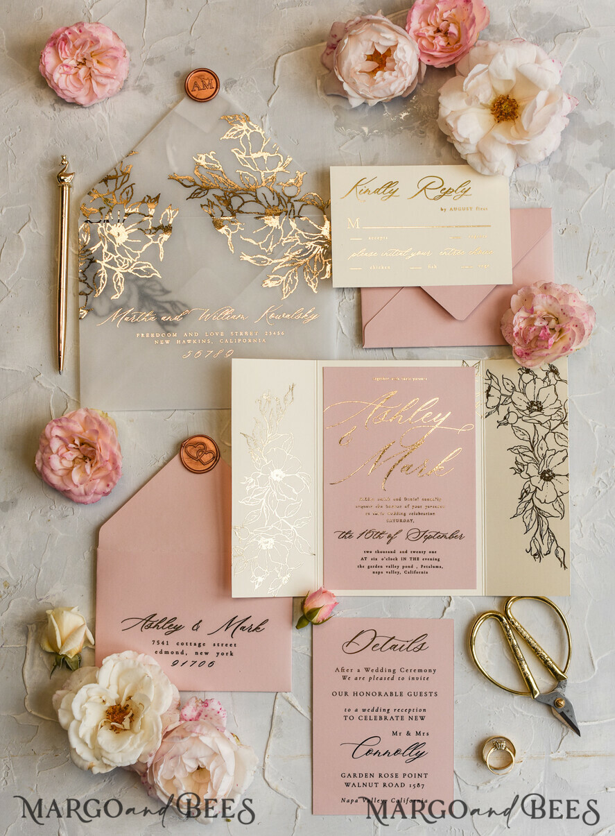 WEDDING INVITATIONS gold / rose gold / silver / glitter Bespoke wedding invitation, Glamour Wedding Invitations • Glitter Shine Wedding Invitation Suite • Luxury Wedding Cards