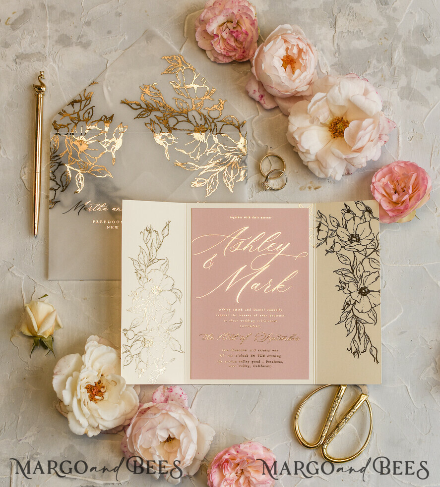 WEDDING INVITATIONS gold / rose gold / silver / glitter Bespoke wedding invitation, Glamour Wedding Invitations • Glitter Shine Wedding Invitation Suite • Luxury Wedding Cards