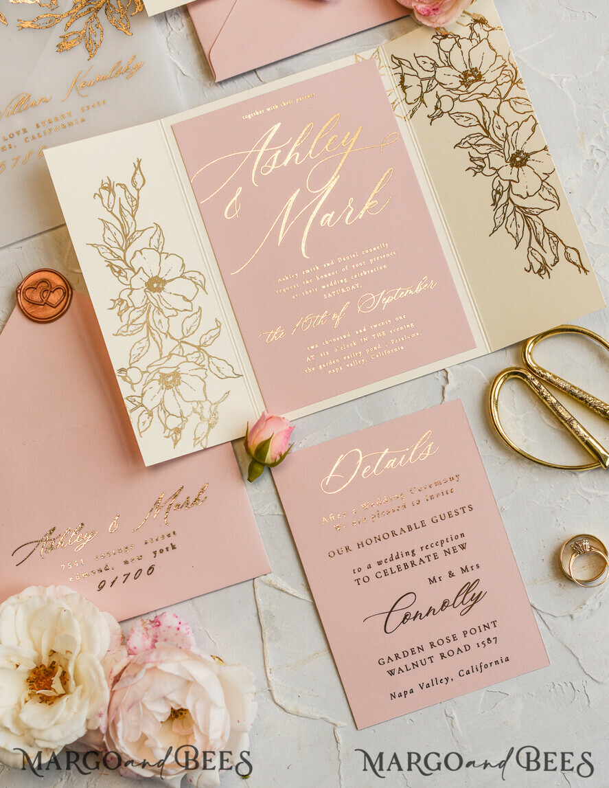 WEDDING INVITATIONS gold / rose gold / silver / glitter Bespoke wedding invitation, Glamour Wedding Invitations • Glitter Shine Wedding Invitation Suite • Luxury Wedding Cards