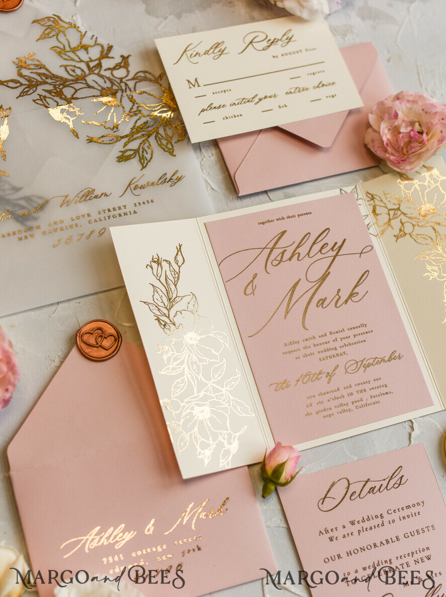 WEDDING INVITATIONS gold / rose gold / silver / glitter Bespoke wedding invitation, Glamour Wedding Invitations • Glitter Shine Wedding Invitation Suite • Luxury Wedding Cards