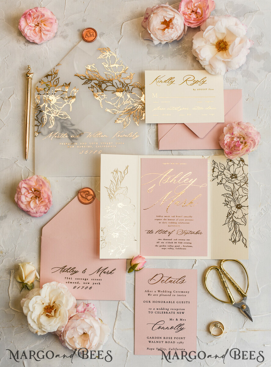 WEDDING INVITATIONS gold / rose gold / silver / glitter Bespoke wedding invitation, Glamour Wedding Invitations • Glitter Shine Wedding Invitation Suite • Luxury Wedding Cards