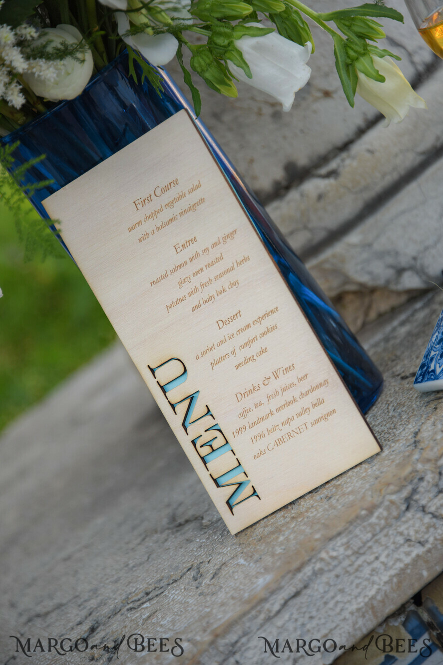 MENU & PROGRAMS rustic Modern Wedding Wood Menu Card, Wood Engraved Menus, Minimal Personalized Wedding Menu, Custom Chic Minimalistic Wedding Menu Sign, Rustic Handmade Wedding Menu