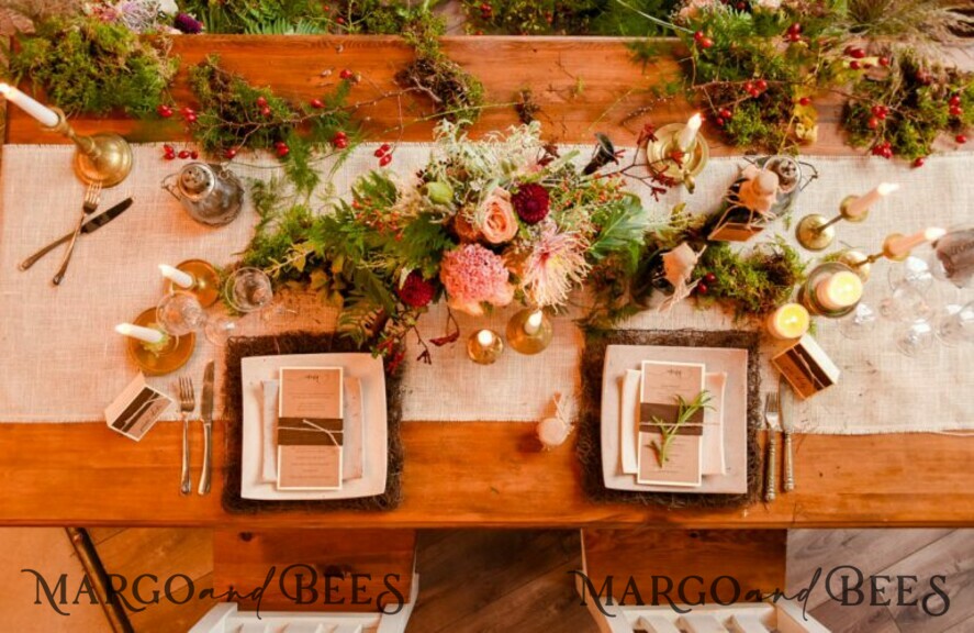 MENU & PROGRAMS rustic Rustic Wedding Menu, Barn Wedding Dinner Menu, Eco Romantic Personalized Cards with Wooden Belly Band And Twine, Kraft Wedding Menu, Simple Rustic Wedding Menu, Elegant Eco Brown Wedding Menu Cards, Boho Minimalist Wedding Menu