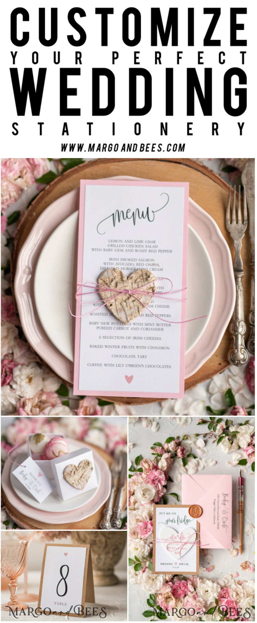 MENU & PROGRAMS rustic Elegant Birch Heart Wedding Menu Cards, Bespoke Pink Wedding Menu, Rustic Wedding Menu with Twine, Barn Wedding Dinner Menu, Romantic Personalized Cards, Simple Rustic Wedding Menu, Elegant White Wedding Menu Cards, Handmade Wedding Stationery