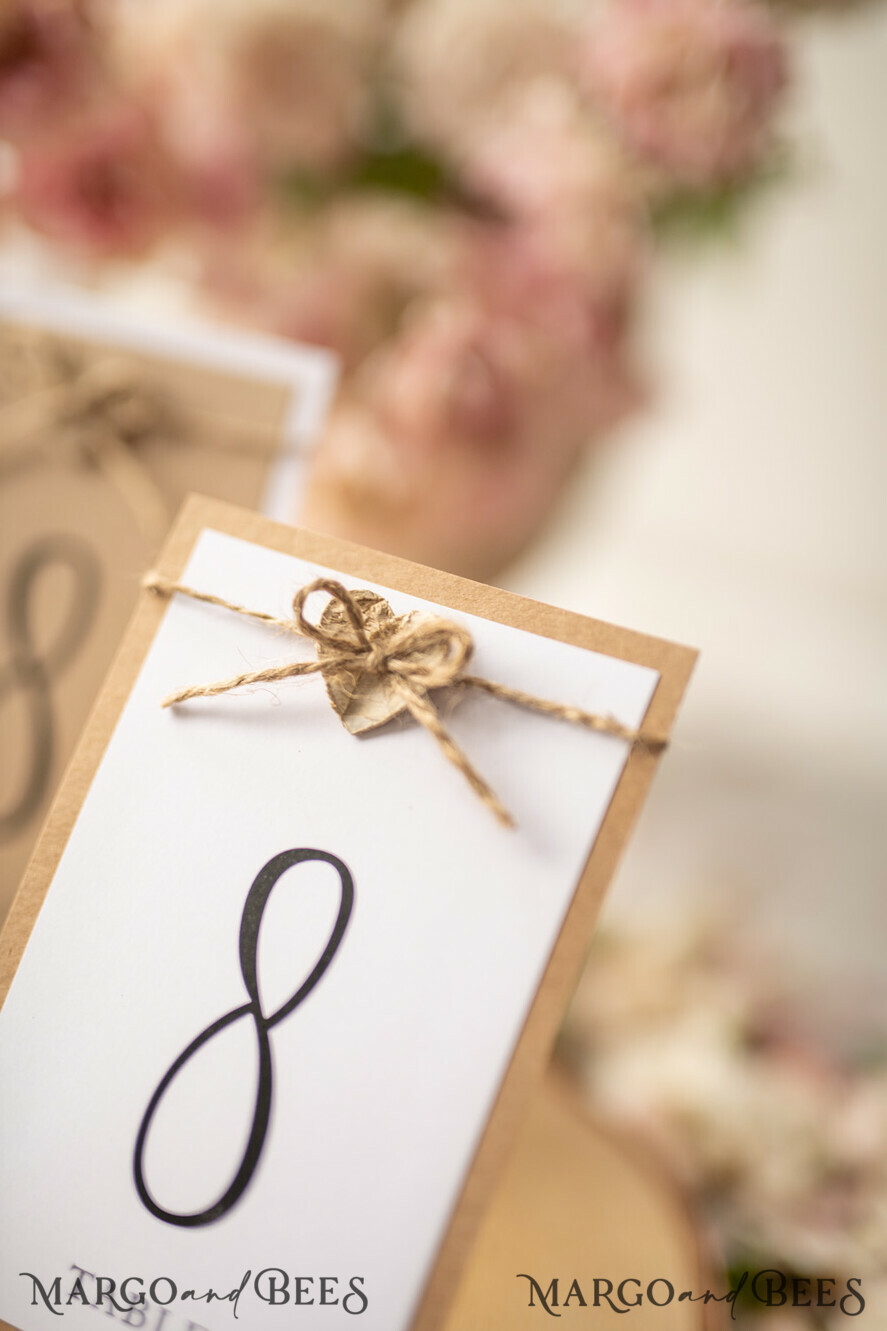 TABLE DECOR SIGNS Wood Eco Rustic Table numbers Vintage Eco Wedding Table Numbers, Rustic Birch Heart and Burlap Twine Wedding Table Cards, Bespoke Eco Paper Wedding Decor, Rustic Handmade Wedding Stationery