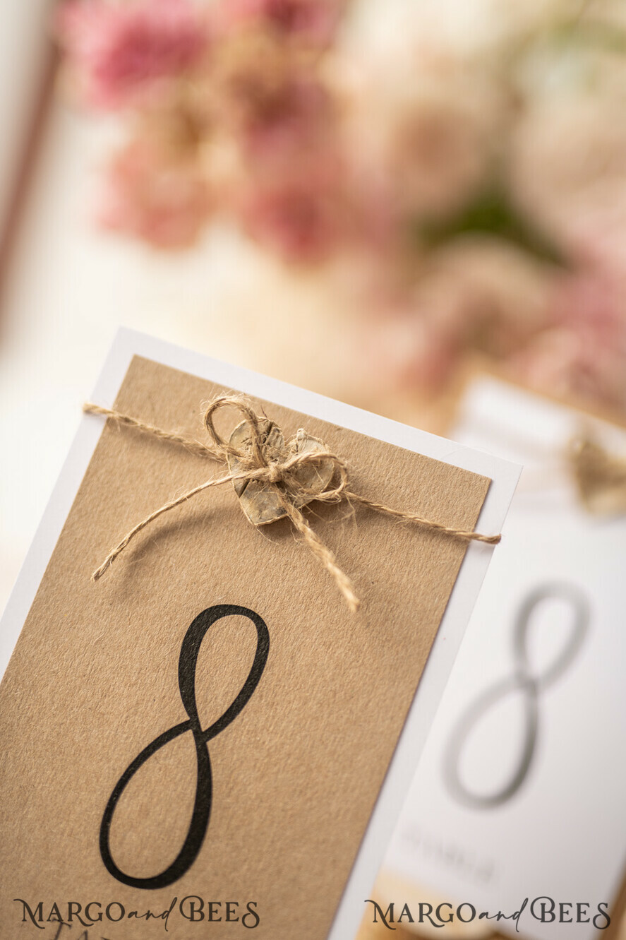 TABLE DECOR SIGNS Wood Eco Rustic Table numbers Vintage Eco Wedding Table Numbers, Rustic Birch Heart and Burlap Twine Wedding Table Cards, Bespoke Eco Paper Wedding Decor, Rustic Handmade Wedding Stationery