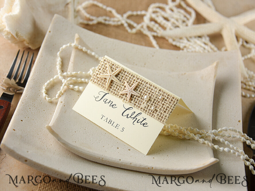 MENU & PROGRAMS beach Romantic Blue Beach Wedding Menu, Destination Wedding Menu with Raffia Twine, Deckle-edge Marine Menu Cards, Sea Ocean Wedding Menu, Unique Shell Wedding Menu