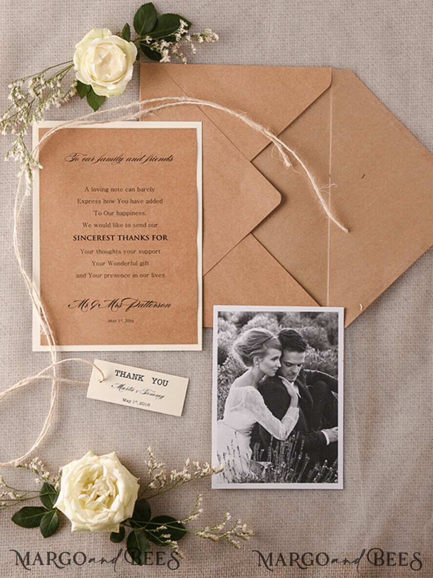 THANK YOU CARDS rustic thank you