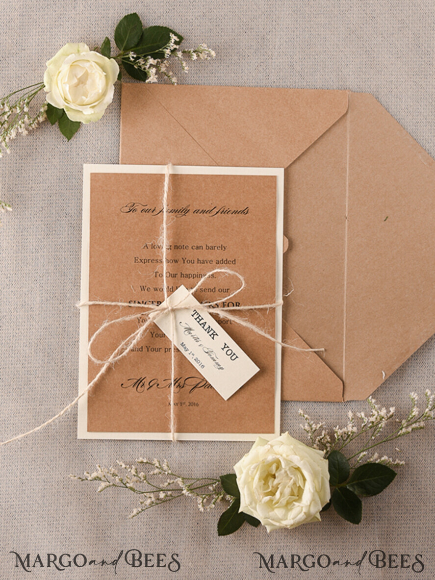 THANK YOU CARDS rustic thank you