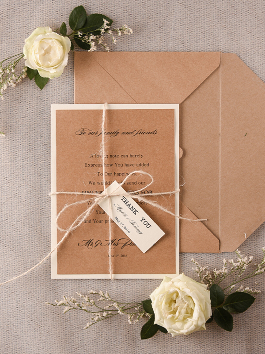 THANK YOU CARDS rustic thank you