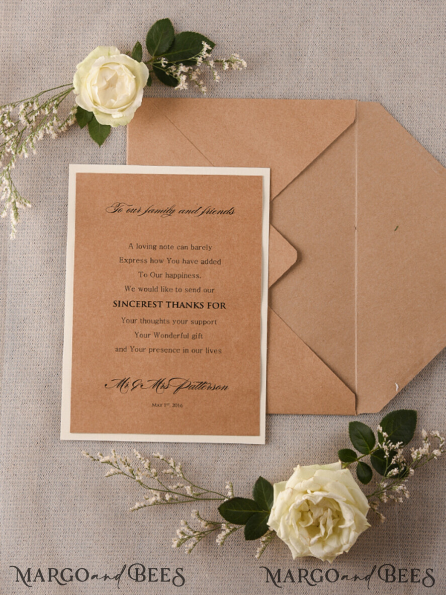 THANK YOU CARDS rustic thank you