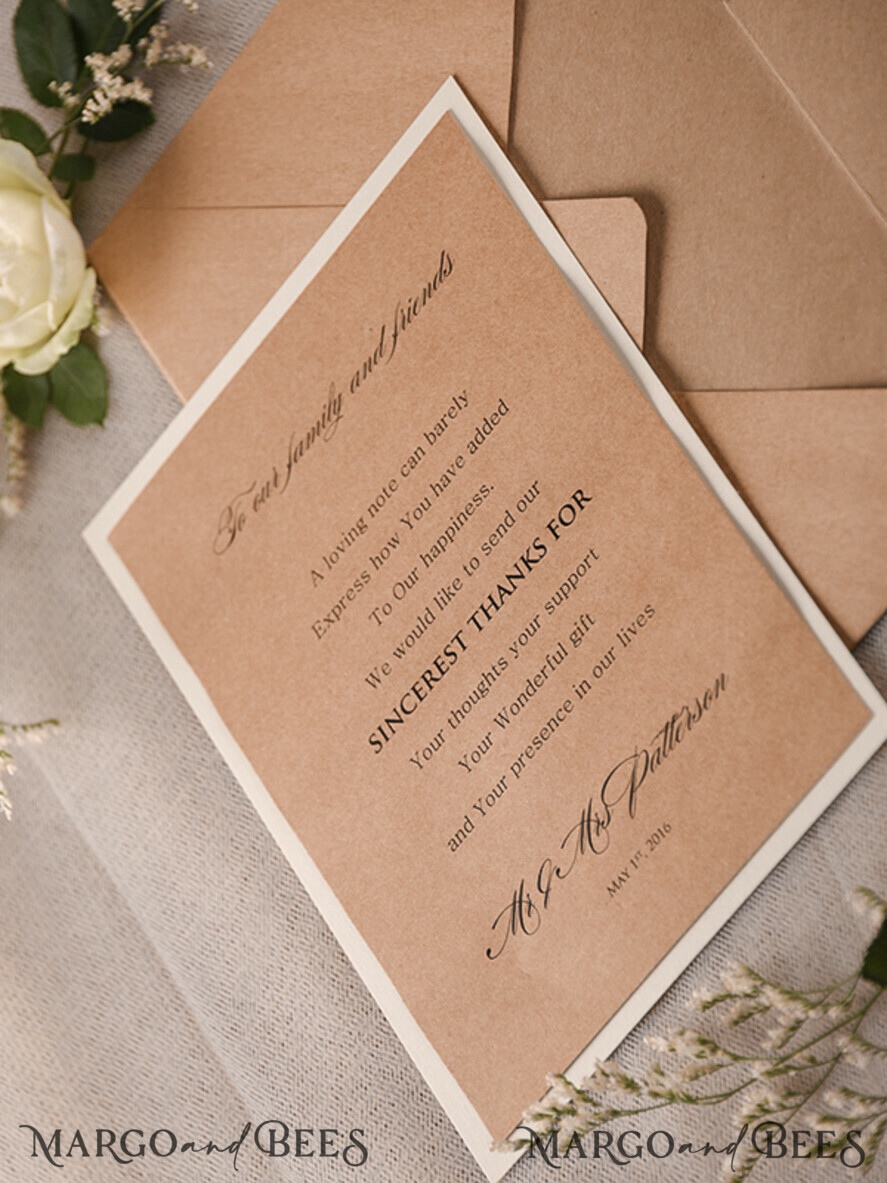 THANK YOU CARDS rustic thank you