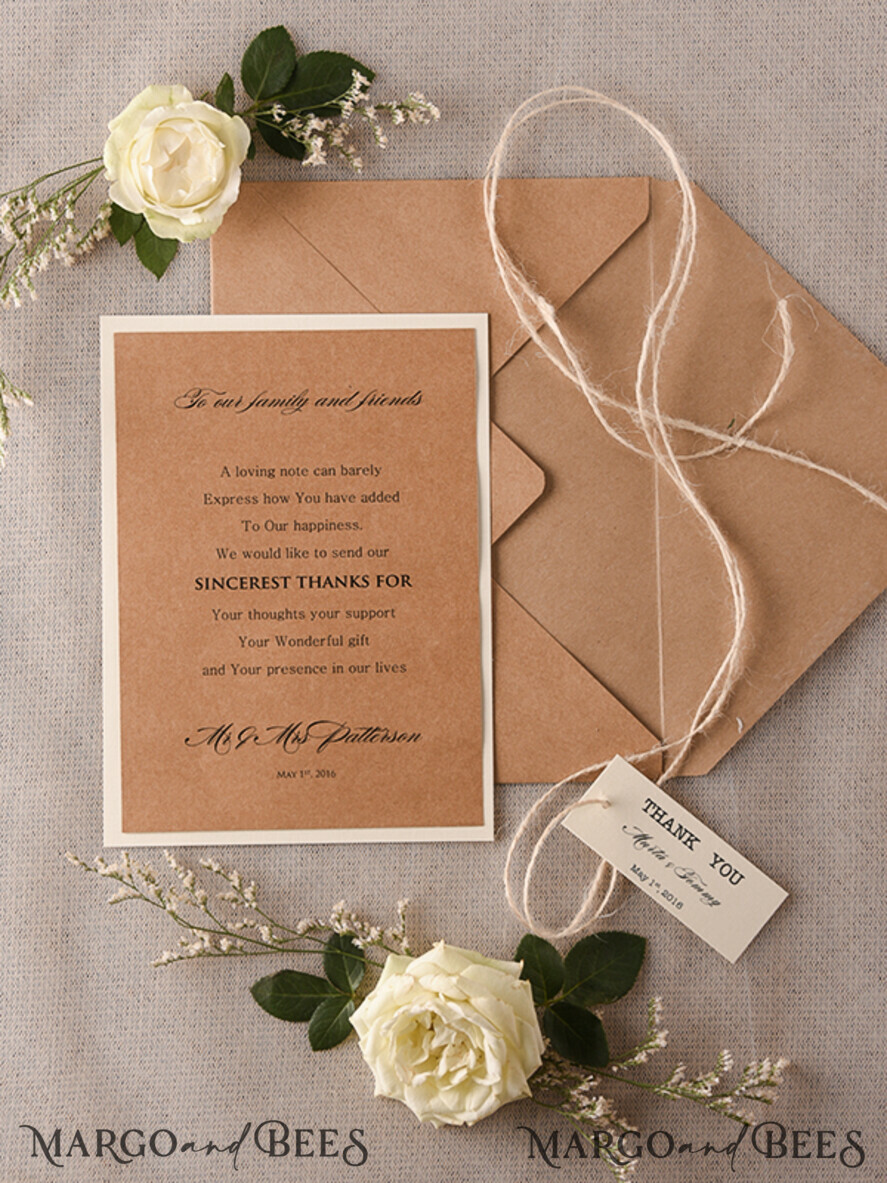THANK YOU CARDS rustic thank you