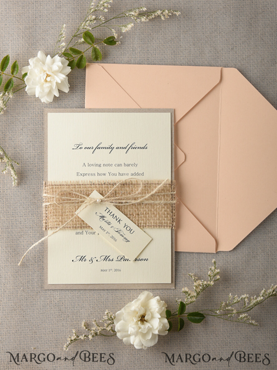 THANK YOU CARDS rustic thank you note