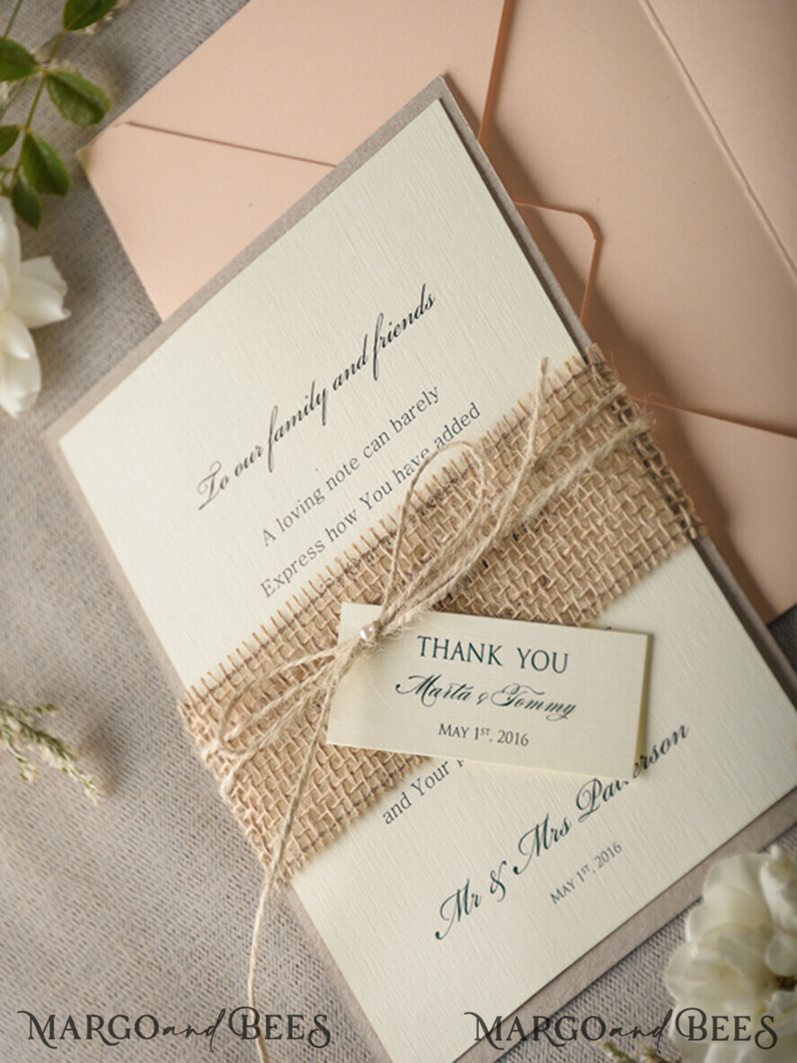 THANK YOU CARDS rustic thank you note