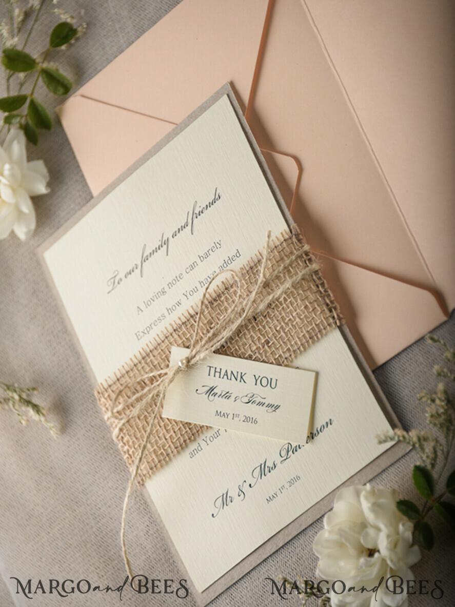 THANK YOU CARDS rustic thank you note