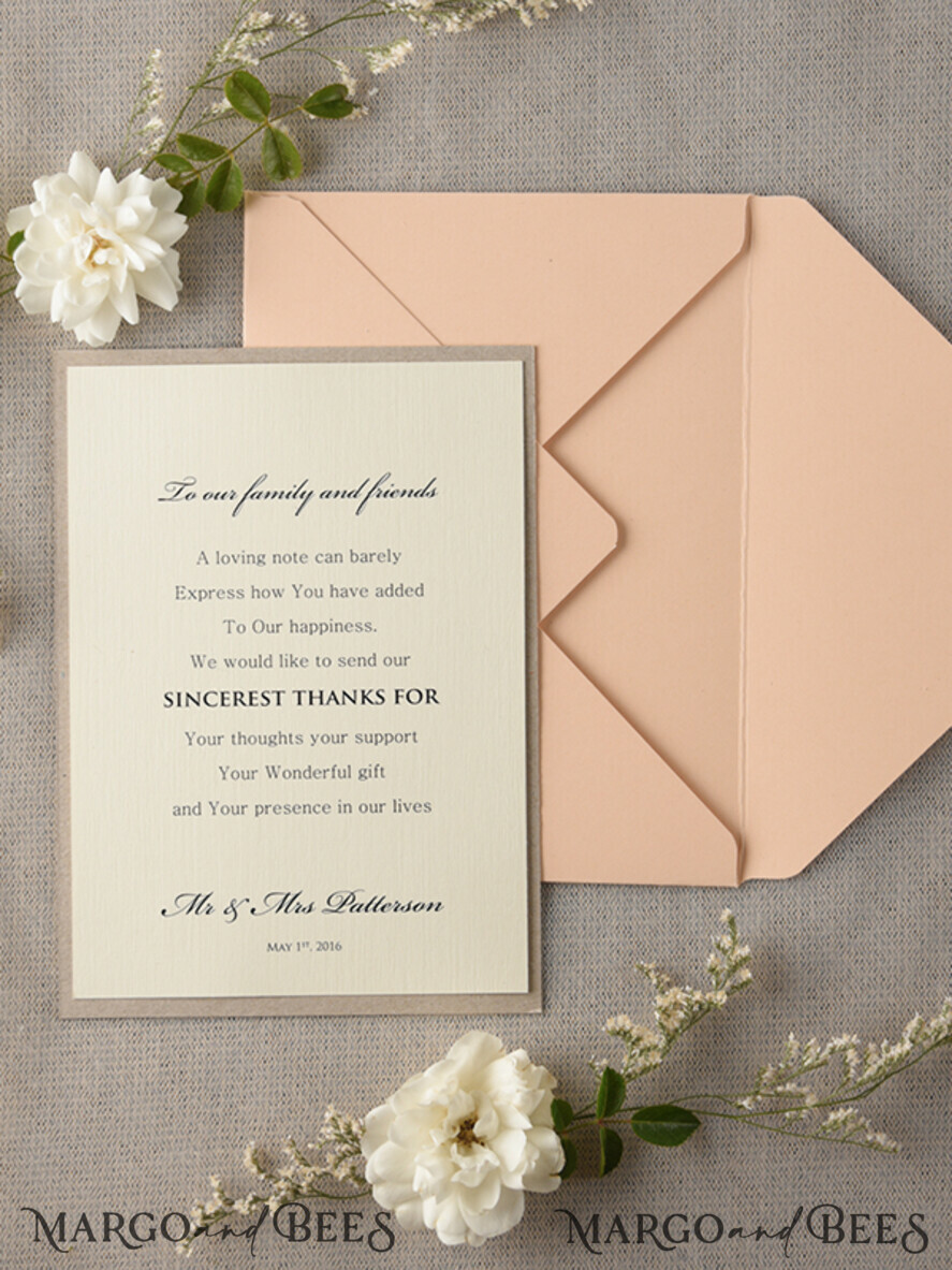 THANK YOU CARDS rustic thank you note