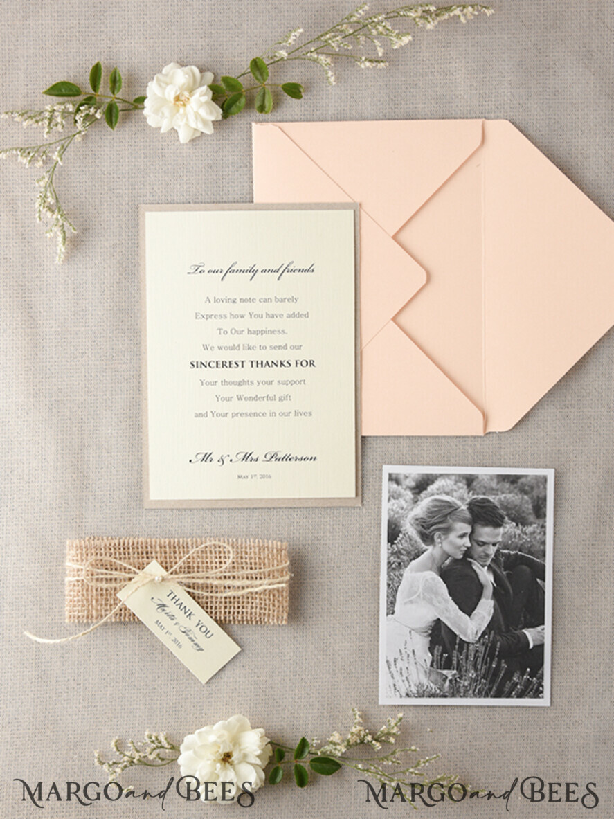 THANK YOU CARDS rustic thank you note