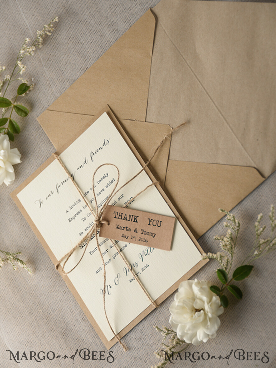 THANK YOU CARDS rustic Thank you Wedding Stationery