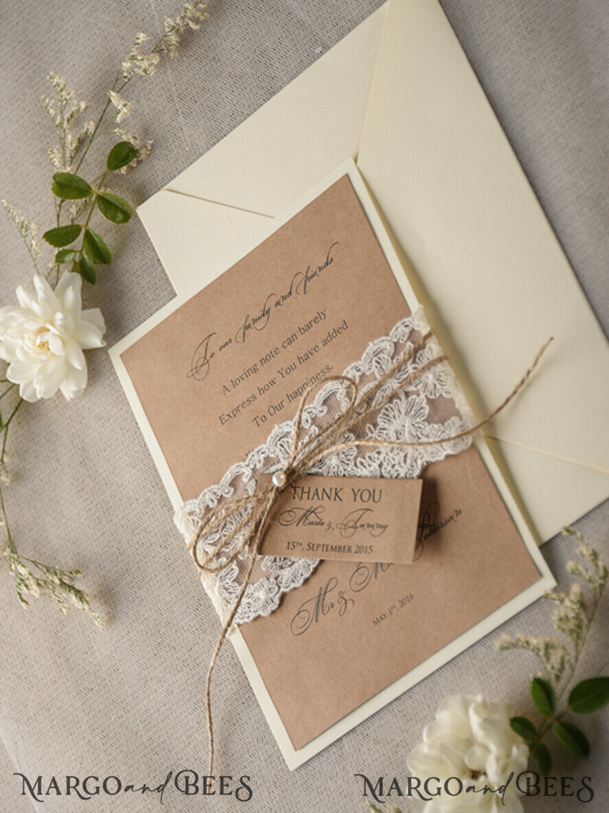 THANK YOU CARDS rustic thank you