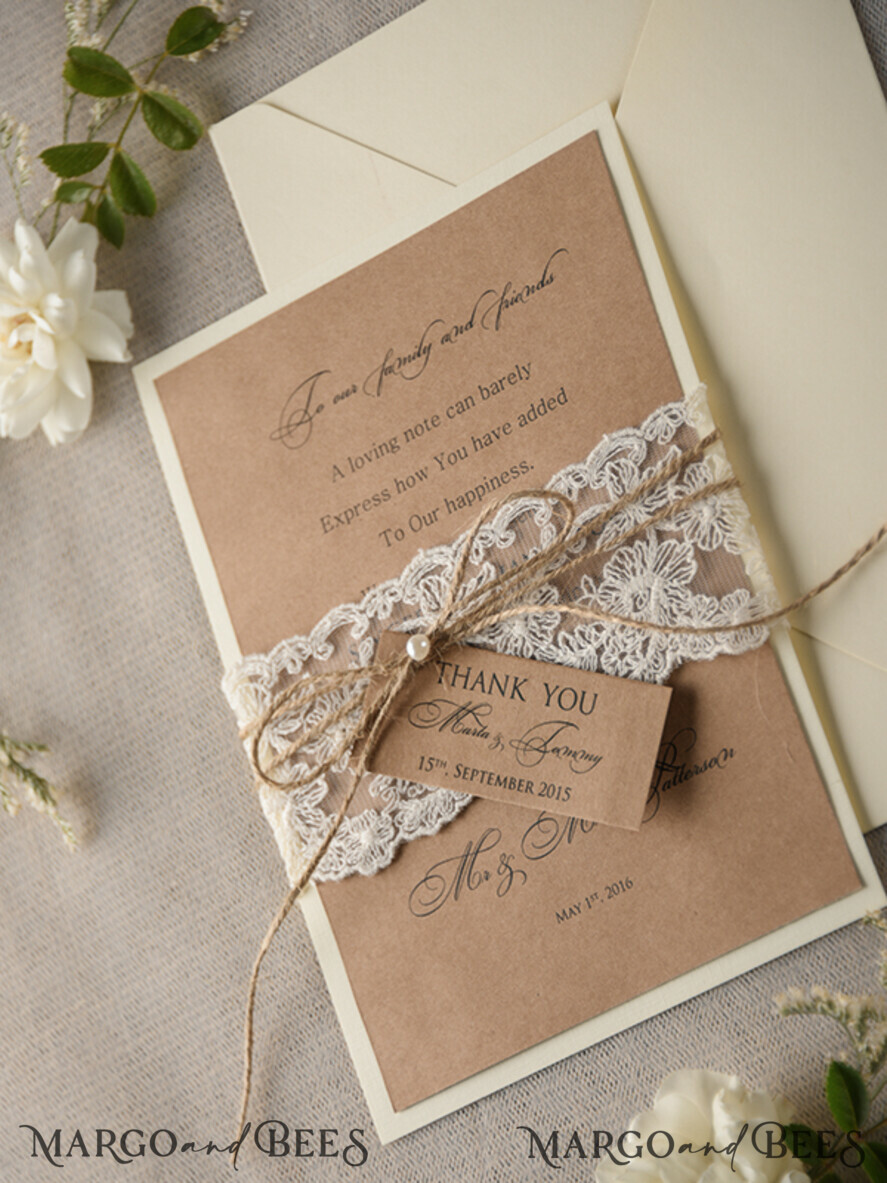 THANK YOU CARDS rustic thank you
