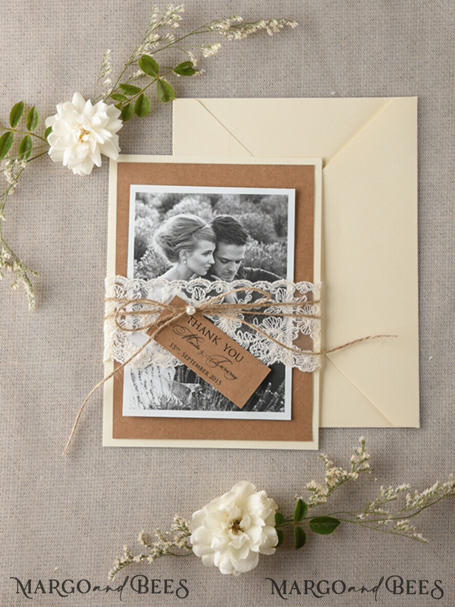 THANK YOU CARDS rustic thank you