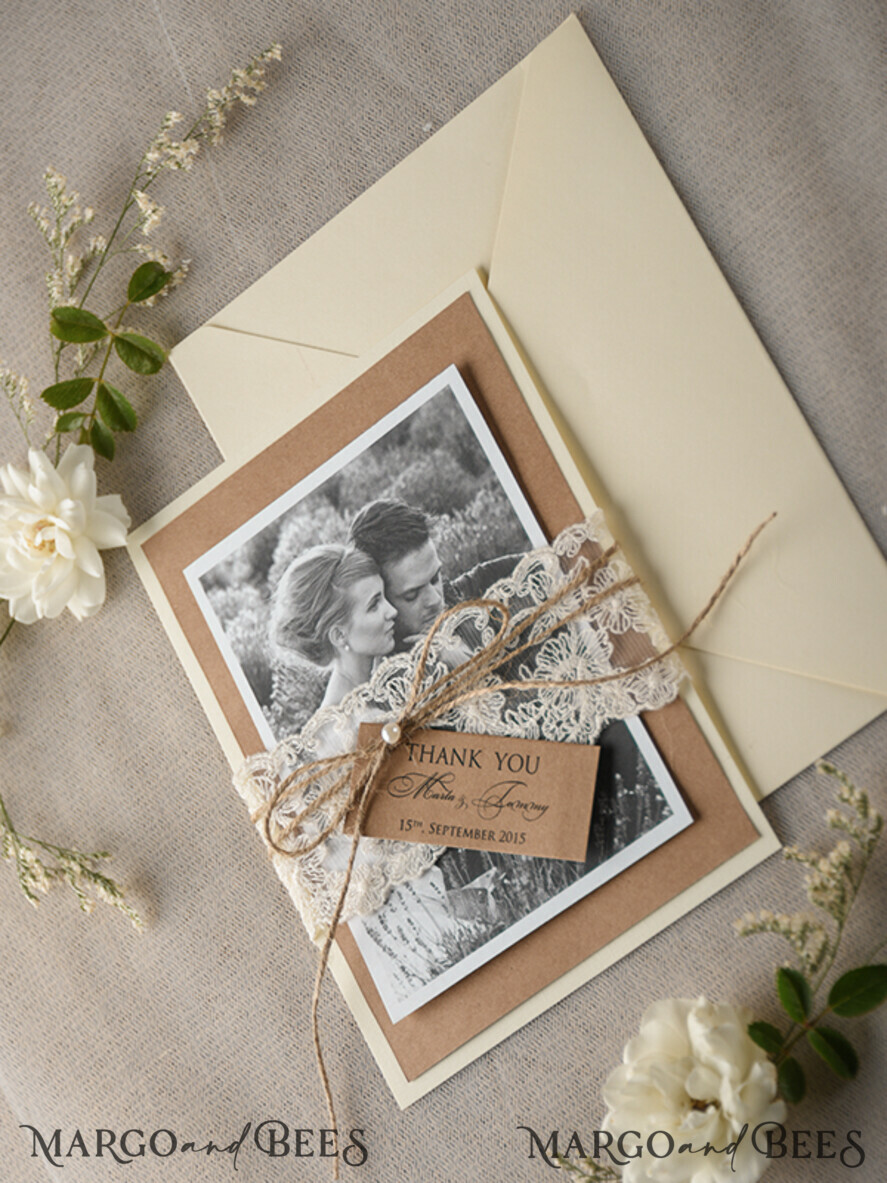 THANK YOU CARDS rustic thank you